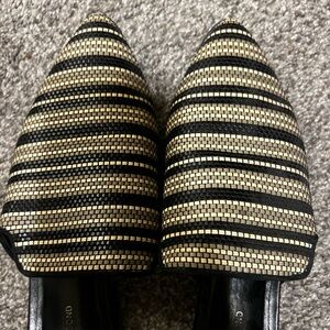 Treasure & Bond Black and Tan Striped Flats
